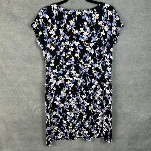 J Jill Dress Womens Small Petite Black Floral Wearever Collection Stretch Pocket - Picture 7 of 15